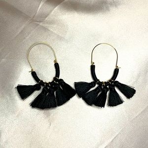 Black dangling earrings!